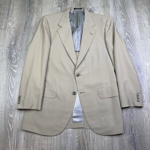 The Andover Shop Wool Two Button Blazer Sport Coat Mens Size 40R Beige